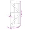 thumbnail image 4 of vidaXL Porte NARVIK 85x210 cm Bois Massif Pin, 4 of 5