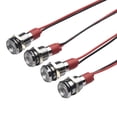 thumbnail image 4 of 4 Pcs 10mm LED Indicator Light 12-24V Waterproof Signal Light Metal Panel Light - Blue, 4 of 7