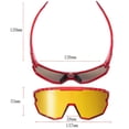 thumbnail image 4 of Gafas Deportivas de Sol Polarizadas GIEADUN para Ciclismo y Béisbol en Rojo, 4 of 4
