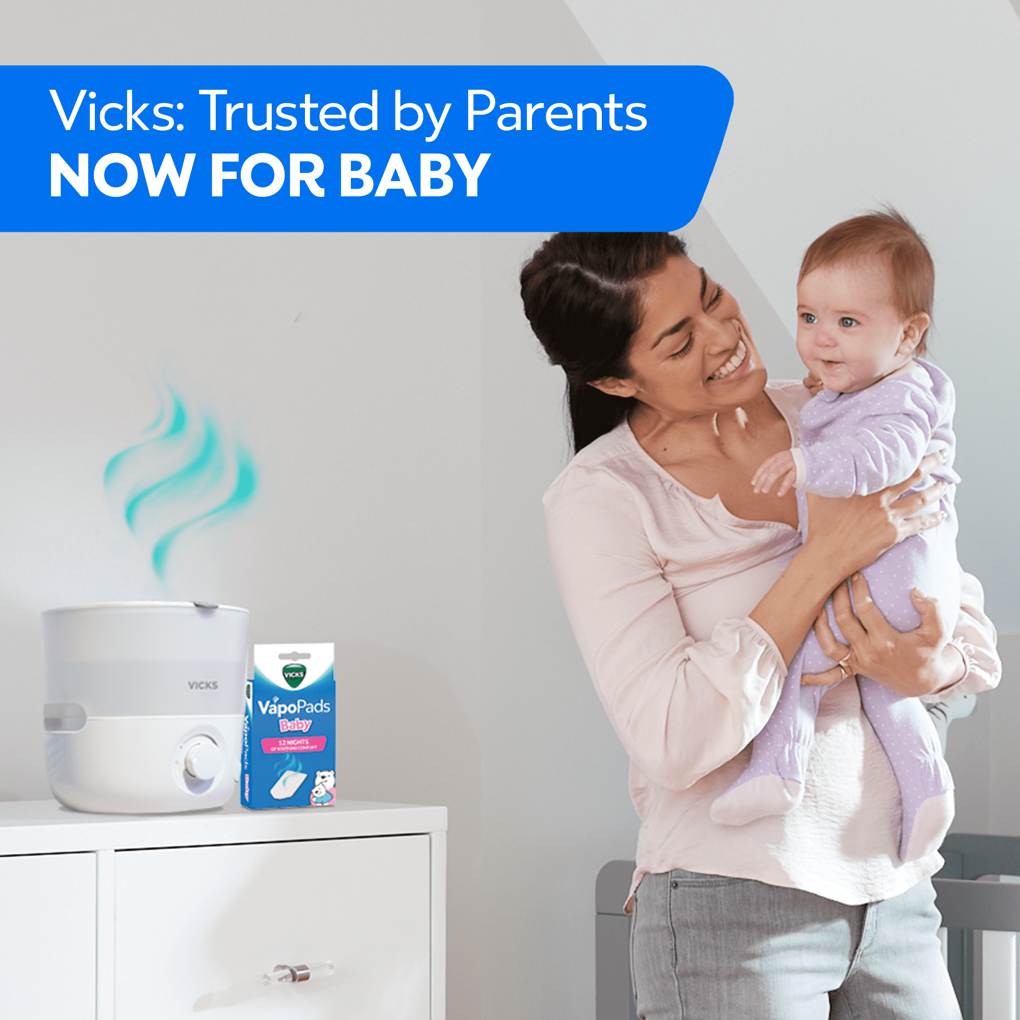 Vicks Baby Soothing Eucalyptus Lavender VapoPads, 12 Pack