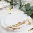 thumbnail image 3 of (90 PACK) EcoQuality 6" inch Round White Plastic Plates with Gold Vine Design - Disposable China Like Party Plates, Heavy Duty Dessert Plates, Salad Plate, Dinners, Wedding, Serveware, 3 of 6