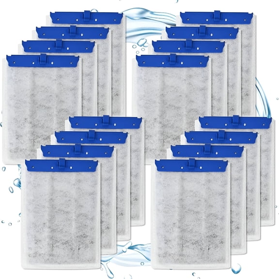 HIBIBUD 16 Pack Large Filter Cartridges for Aquarium Replacement Filters