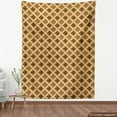 thumbnail image 3 of Oriental Fabric by the Yard, Geometric Lines with Timeless Inspirations Modern, Decorative Upholstery Fabric for Sofas and Home Accents, Pale Coffee Cinnamon by Ambesonne, 3 of 4