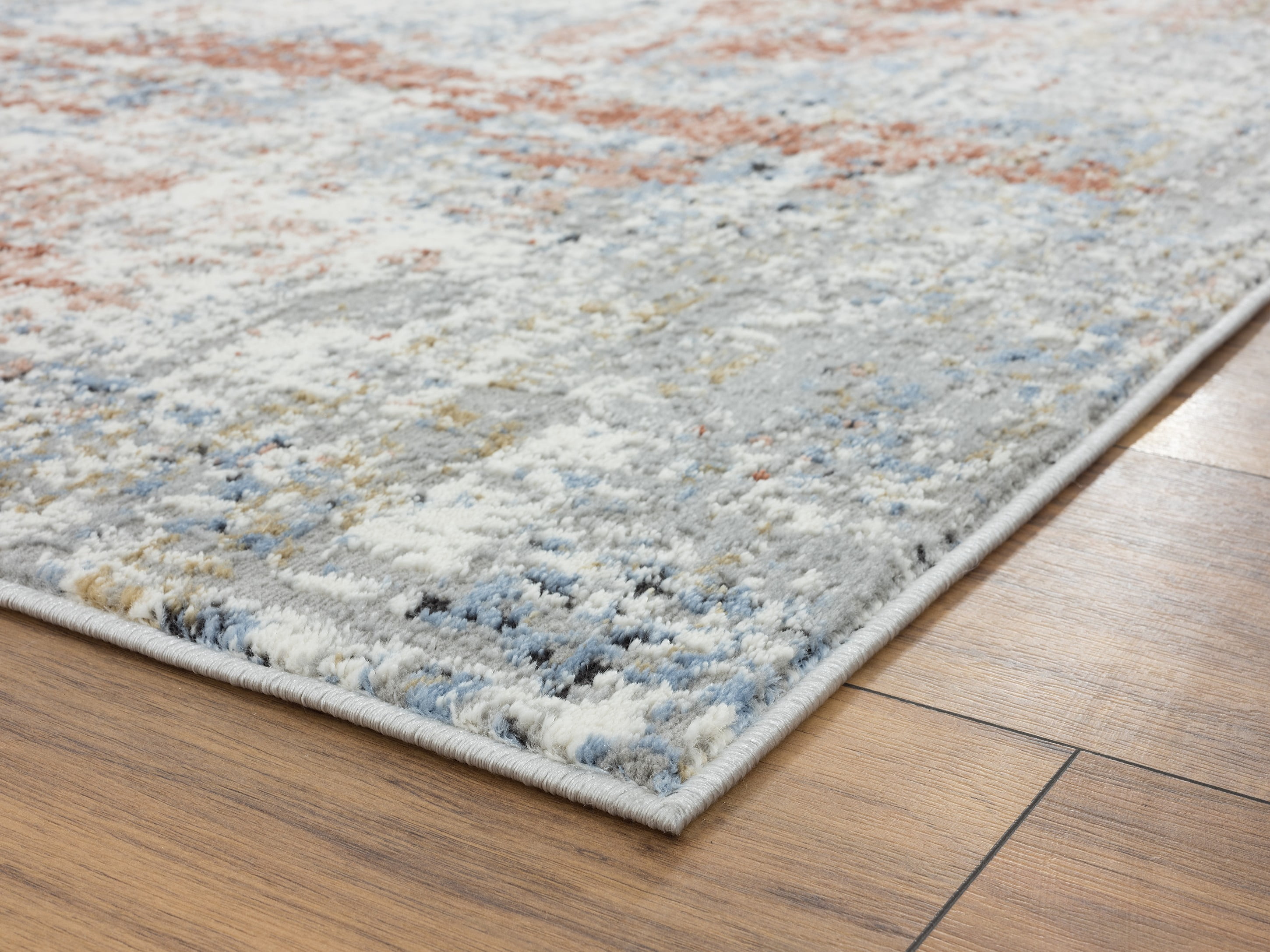 United Weavers Hyperion Calypso Transitional Abstract Round Area Rug, Crimson, 7'10" x 7'10"