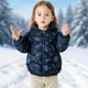 thumbnail image 1 of Parkas de manga larga para niños con estampado de invierno, capucha y orejas pequeñas, ligeras y finas, deportivas informales, cálidas y gruesas, chaquetas de plumón para niñas, parte superior de poli, 1 of 5