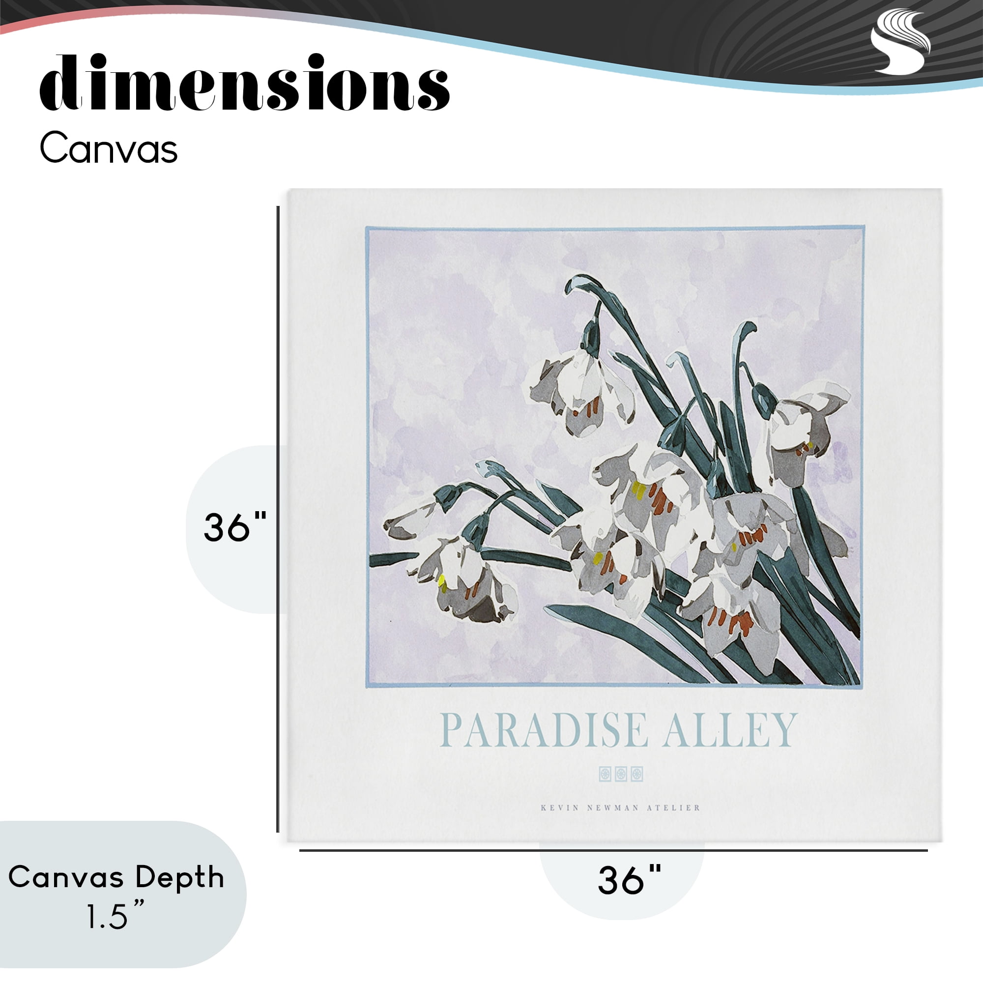 Stupell Industries Paradise Alley White Spring Blooms Canvas Wall Art, design by Jadei Graphics