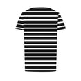 thumbnail image 4 of Jgppe T-Shirt Grande Taille pour Femmes Col Rond Décontracté devant Plissé Extensible Imprimé Manches Courtes T-Shirt Hauts d'Été, 4 of 5