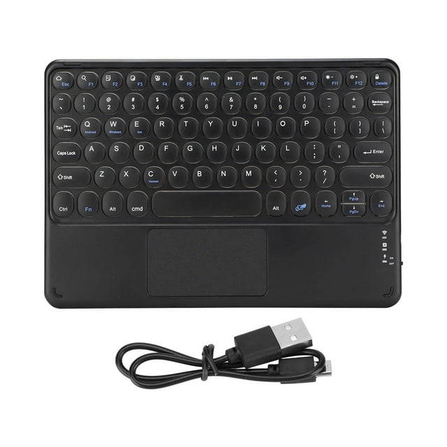 Oubit Touch Keyboard,Wireless Keyboard 10in Round Laptop Wireless Keyboard Wireless Keyboard Trackpad High Capacity