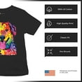 thumbnail image 4 of Tee Hunt Dean Russo Cute Neon Dog Youth T-Shirt Adopt A Pet Colorful Pet Kids, Black, Large, 4 of 5