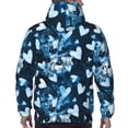 thumbnail image 7 of Lsque Ice Blue Heart Pattern Casual Men's Hoodie,Hooded Sweatshirt with Kangaroo Pocket,Pullover Hoodie-Small, 7 of 7