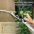 thumbnail image 3 of Hanging Hammock Portable Travel Camping For Outdooor Beach Camping Hiking White Yellow, 3 of 8