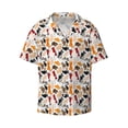 thumbnail image 2 of Lsque Cute Cats print Men's Cuban Collar Short Sleeve Shirt Summer Beachwear Casual Button Down Fashionable Vacation Leisure Shirt-X-Large, 2 of 7