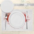 thumbnail image 3 of Ambesonne Fitness Place Mats Set of 4, Red Heart Dumbbell Art, Standard Size, Red and White, 3 of 6