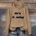 thumbnail image 2 of AJHSAKLt Comfrt Hoodie He's Hunting Sweatshirt Shirt Your He’s The Womens Essentials Hoodie Khaki, 2 of 3