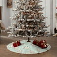 thumbnail image 5 of Daiia Flora Daisy Cactus Drawing Merry Christmas Tree Skirt , Xmas Large Lace-up Tree Skirt, Santa Snowflakes Rustic Home Decorations New Year Party Farmhouse Decor-30", 5 of 7