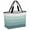 Turquoise, variant on Black Grey Ombre Beach Bag for Women, Large Breathable Mesh Beach Tote Bag, Modern Abstract Art Farmhouse Striped Sandproof Lightweight Travel Bags for Vacation Picnic Swimming Pool 15.7"x15.7"x9.1"