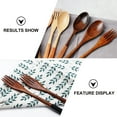 thumbnail image 2 of Shisuyan Wooden Spoon with Fork Portable Flatware Practical Tableware for Home Daily Use, 2 of 8