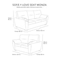 thumbnail image 5 of Sala 3-2 TRINITY Monza 2 Piezas (Sofá, Love Seat) Gris Ash Para Sala, 5 of 5