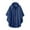 Blue, variant on FNFHFY Womens Rain Poncho Hooded Waterproof Cape Raincoat Fashion Lightweight 3/4 Sleeves Zip Up Rain jacket