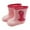 Pink, variant on Otqutp Toddler Rain Boots Boys Girls Dinosaur Cartoon Rain Boots Kids Short Rainboots Easy-on Lightweight Waterproof