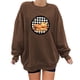 thumbnail image 1 of ICHUANYI Liquidación Moda de mujer Otoño Impreso Blusa suelta de manga larga Cuello redondo Casual Pullover Tops Sweatershirt ICHUANYI WER202308171002, 1 of 3