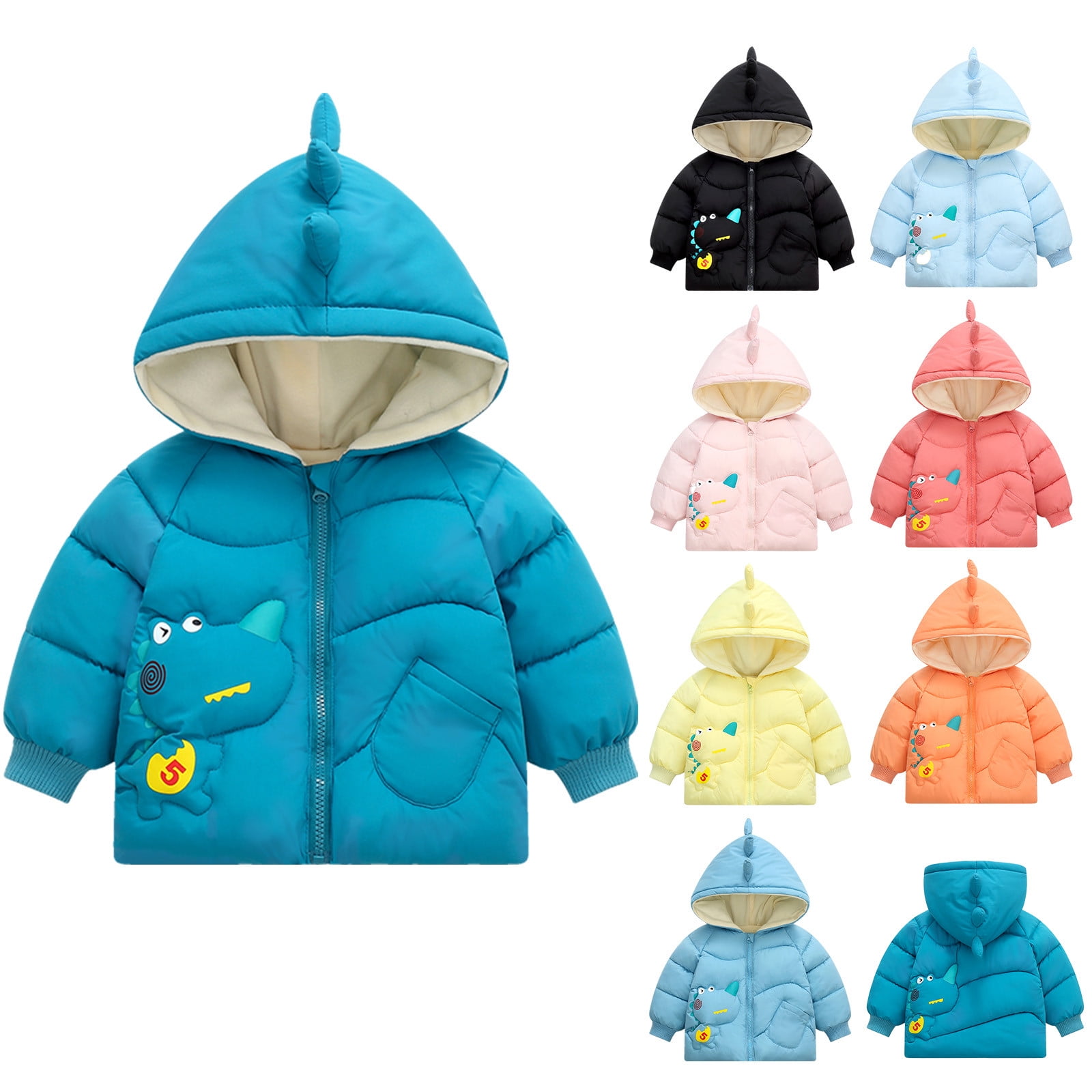 BEFOKA Boys Girls Baby Winter Coat, Winter Down Coat Dinosaur Cartoon Down  Thick Warm Cotton Jacket Coat Orange (3-8 Years) | Walmart Canada