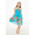 thumbnail image 5 of Girl Hawaiian Halter Dress in Pretty Tropical Turquoise Size 14, 5 of 5