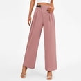 thumbnail image 2 of Pants for Women, Wide Leg Pants Women's High Elastic Waisted in The Back Business Work Trousers Long Straight Suit Pants, 2 of 7