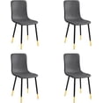 thumbnail image 1 of HOMYLIN Sillas de Comedor Set 4, Moderno Ante Tapizado Silla  sin Brazos Ocio con Patas de Oro Negro para la Cena Cocina Sala de Estar, Gris, 1 of 6