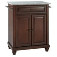 thumbnail image 1 of Pemberly Row Gray Granite Top Portable Kitchen Island in Mahogany, 1 of 7