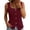 Wine, variant on GERsome Womens Tank Tops Sleeveless Button Down Square Neckline Summer Casual Business Work Blazer Vests Khaki Size L