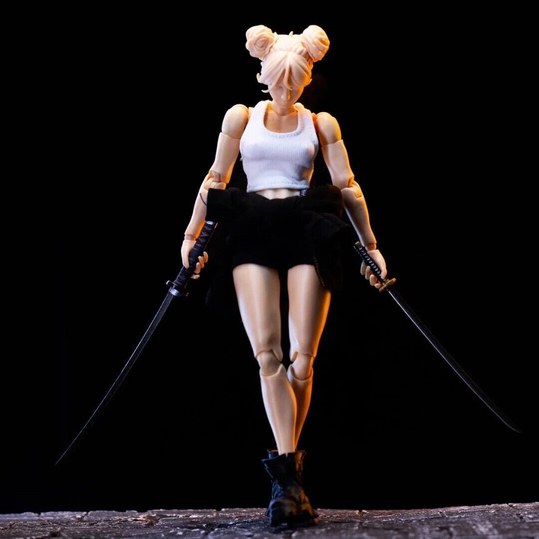ROMANKEY COWL 1/12 girl body　WHITE SKIN Romankey & Cowl - 1/12 Action Figure - Girl Body - White