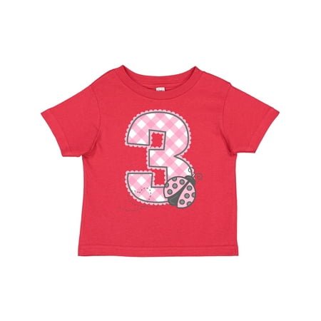 

Inktastic Pink Ladybug 3rd Birthday Gift Toddler Toddler Girl T-Shirt