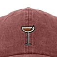 thumbnail image 2 of Dalix Espresso Martini Embroidered Cap Cotton Baseball Cute Cool Dad Hat Womens in Washed Red, 2 of 5