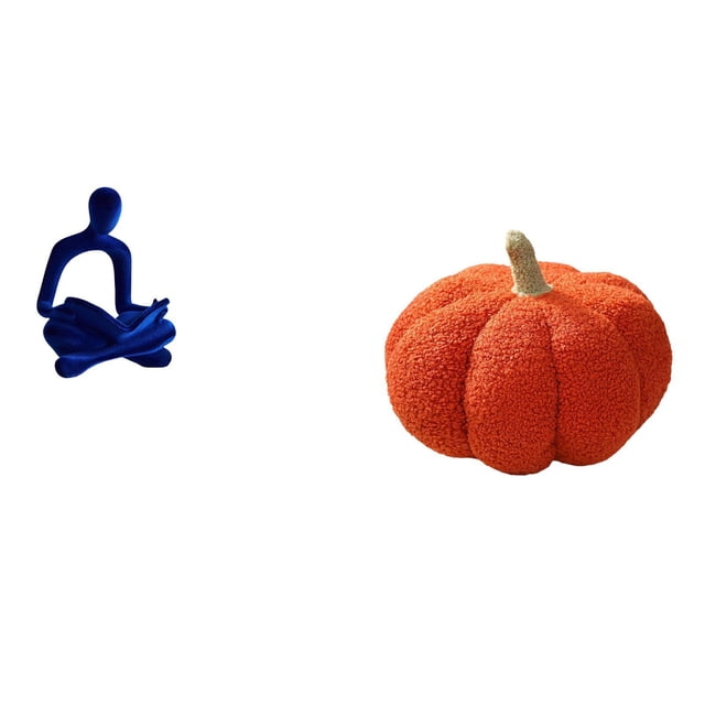 Figura de pensador abstracto,Estatua de pensador abstracto,decoración para el hogar,Almohadas de calabaza de Halloween,Almohadas de calabaza de Halloween Decoración del hogar Suave,Cojines de
