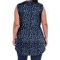 thumbnail image 4 of OutfitShow Women Plus Size Blouse, Casual V Neck Sleeveless Shirt Pleated Button Tunic Top, 4 of 7