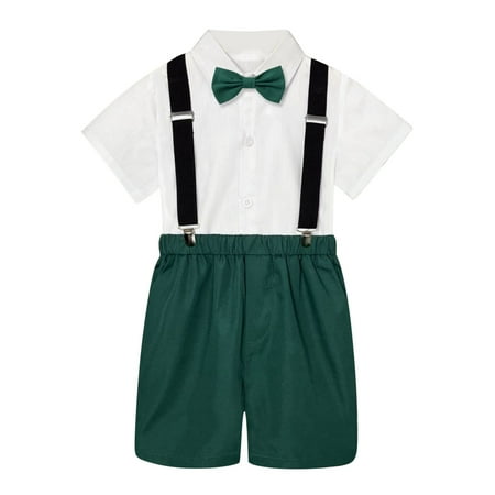 

Kids Boys Summer British Style Short Sleeved Shirt Suspenders Shorts Bow Tie 4PC Children Performance Suit Boy 6 Month Clothes 3 Piece Baby Girl Outfits Outfit Baby Boy Pack Baby Boy Baby Girl