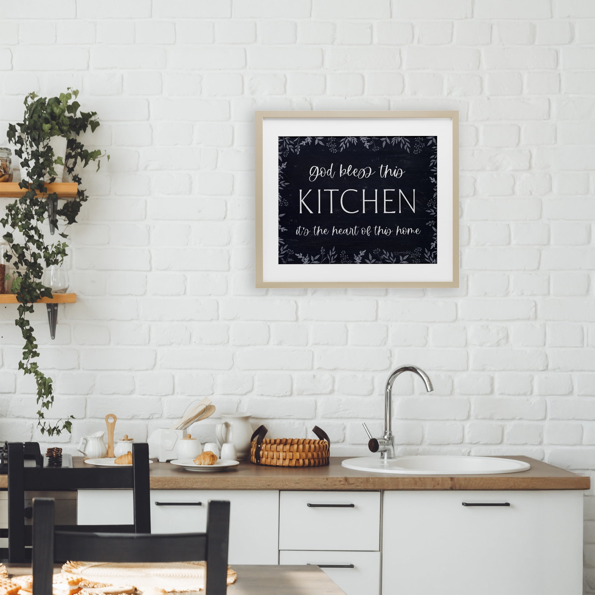 Stupell Industries Kitchen Heart Of This Home Birch Framed Print Under Glass, design by Annie LaPoint