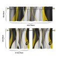thumbnail image 6 of Marble Modern Geometric Flowers Abstract 3-Piece Kitchen Curtains Set Kitchen Curtains Sets with Valance for Windows Rod Pocket Machine Washable Kitchen Decor Decorations (54"x18"+2x27.5"x24"), 6 of 6