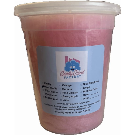 Classic Pink Vanilla Cotton Candy Container