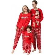 Christmas Family Pajamas Matching Family,Mens,Womens,Kids,Infant Pajamas Set Long Sleeve Tops Pants Loungewear Set