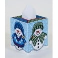 thumbnail image 2 of Snow People Tissue Box Cover Plastic Canvas Kit, 2 of 2