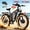 6000W 50MPH 60V 20Ah Black Red, variant on PUJH 26 Inch Fat Tire Electric Dirt Bike for Adults 6000W Dual Motor 60V 20Ah 50 mph 35-100 miles 200Nm 40 Degree Full Suspension Hydraulic Brake
