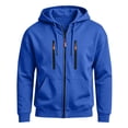 thumbnail image 6 of Men's Casual Hooded Jacket Zip Up Long Sleeve with Pockets Work Wear Jacket, 6 of 7
