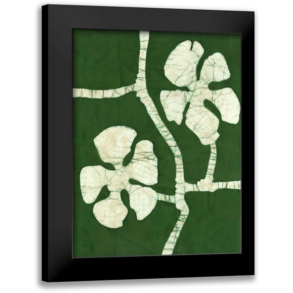 Davis, Andrea 12x14 Black Modern Framed Museum Art Print Titled - Green Blooms I