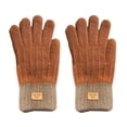 thumbnail image 2 of Tnobhg 1 Pair Winter Gloves Thick Plush Knitted Elastic Five Fingers Keep Thermal Warm Applique Outdoor Gloves Clothes Accessories, 2 of 7