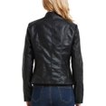thumbnail image 4 of Chaqueta de piel Geschallino para mujer, piel sintética, color negro, talla M, 4 of 6