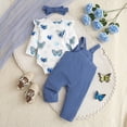 thumbnail image 6 of Kaprioy Baby Girl Fall Winter Clothes Baby Girl Fall Baby Girls Long Sleeve Romper Flared Pants Headband Fall Winter Clothes 0 6 9 12 18 24 Months, 6 of 9