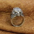 thumbnail image 2 of 925 Sterling Silver High Details Eagle Ring Biker Punk Jewelry TA250 US Size 14, 2 of 15
