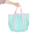 thumbnail image 3 of Bolsa de playa de malla portátil, ligera, con agujeros, organizador de viaje multiusos para verano, bolsa de almacenamiento portátil para artículos de baño y ducha., 3 of 5